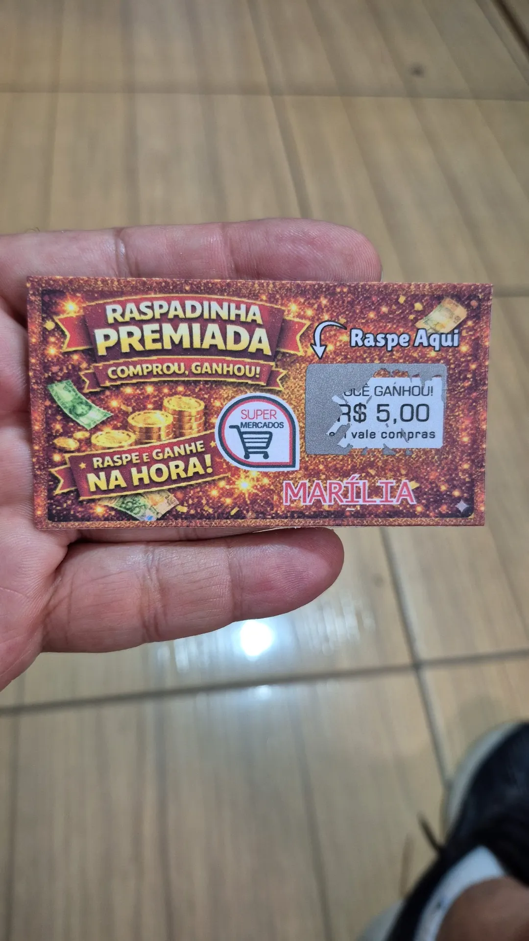 Supermercado — Raspadinha personalizada na prática